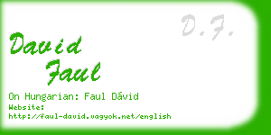 david faul business card