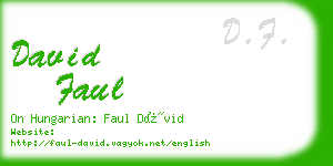 david faul business card